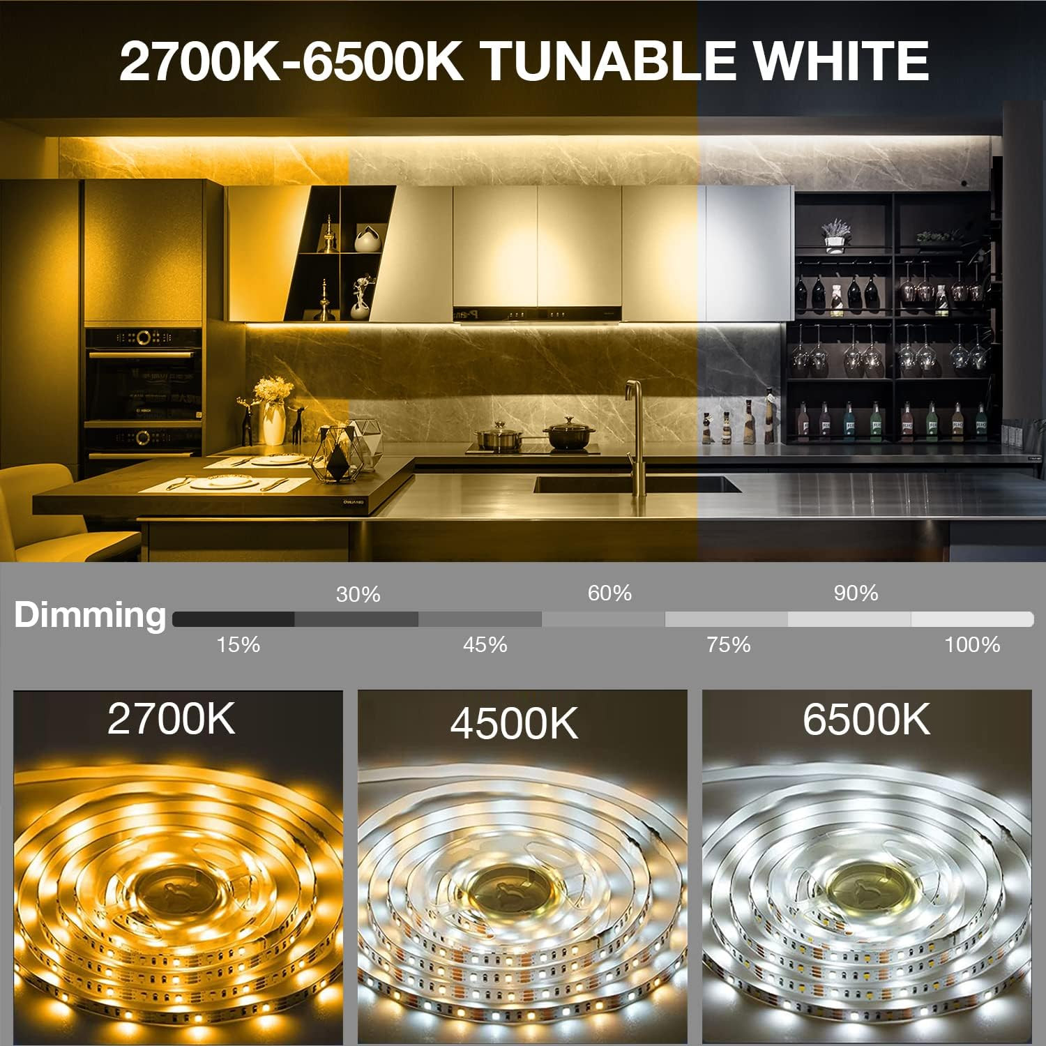 Led under Cabinet Lighting Kit Flexible Led Strip Light under Counter Lights