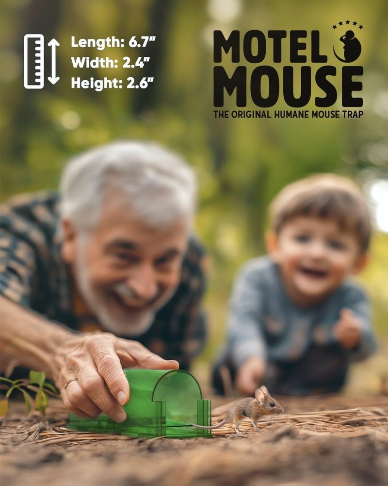 Humane Mouse Traps No Kill Live Catch and Release 2 Pack - Reusable, Easy to Use