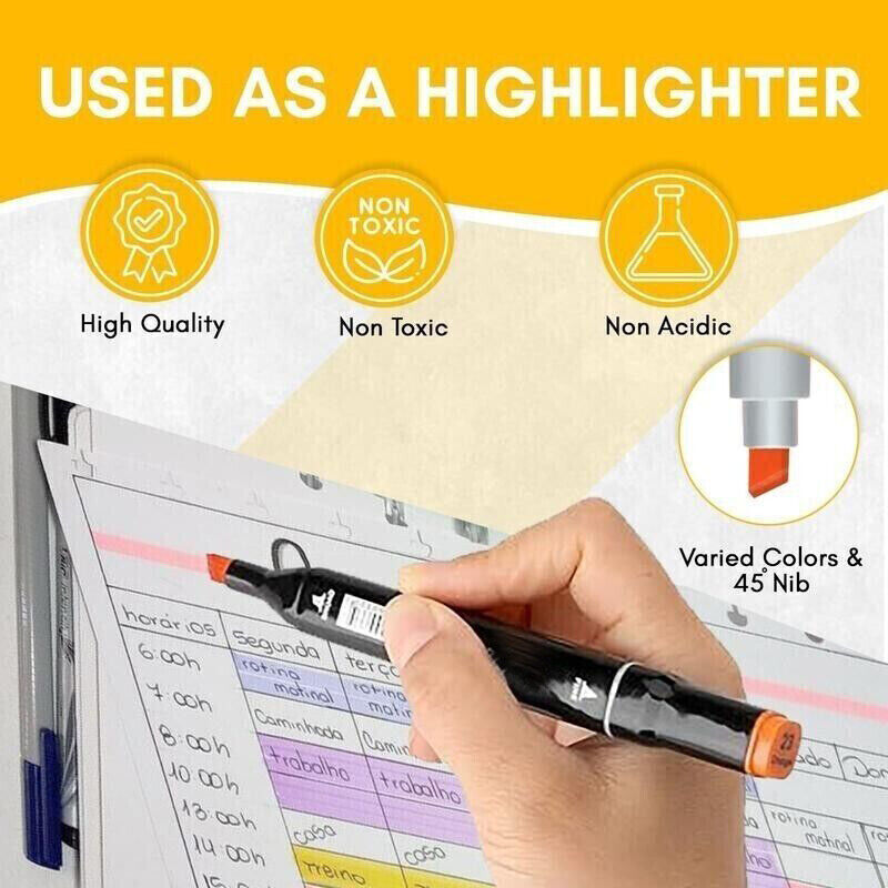 80 Colors Markers Graphic Drawing Painting Alcohol Art Dual Tip Sketch Pens Kit