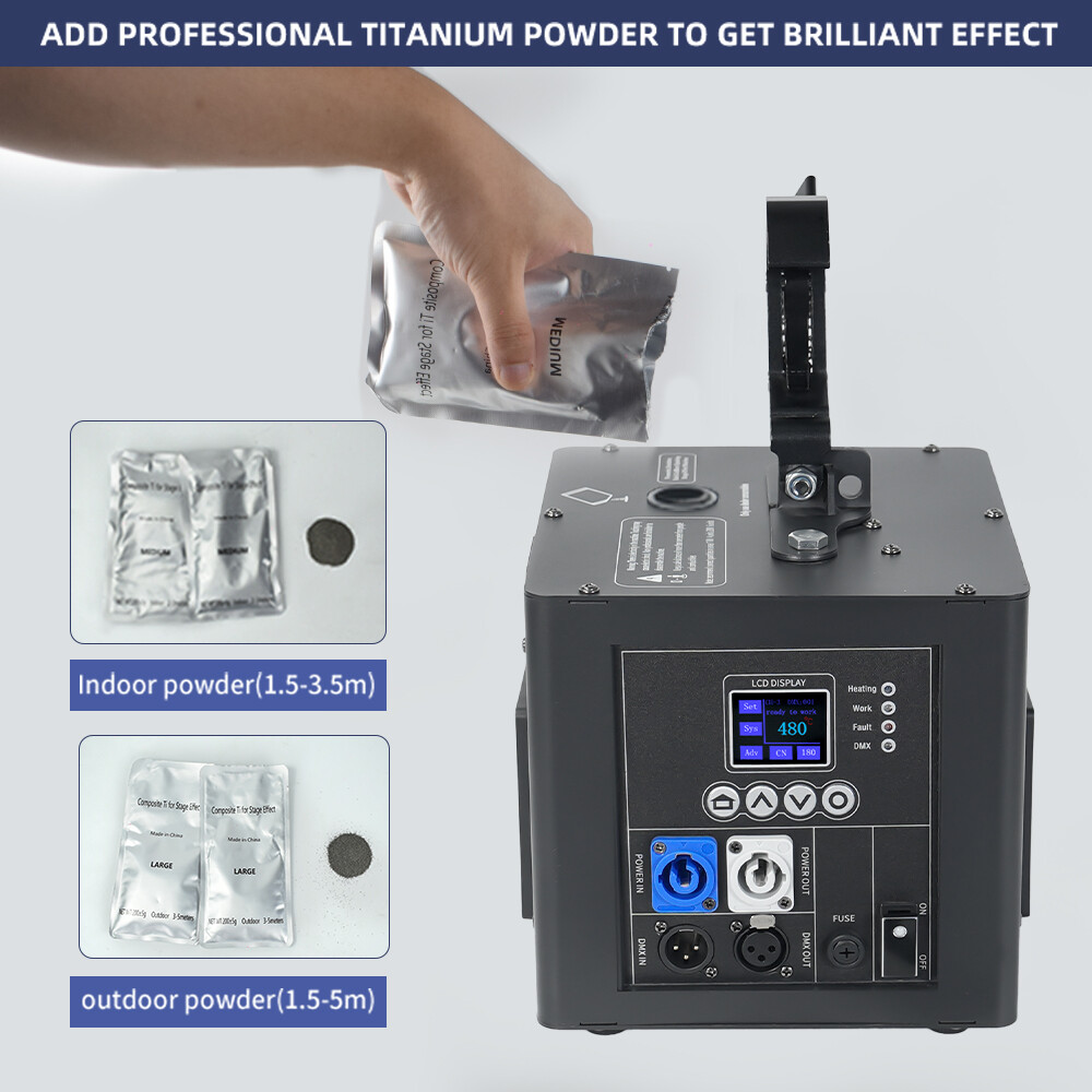 2X 800W Spray Down Firework Cold Spark Machine Waterfall Sparkler Remote Control