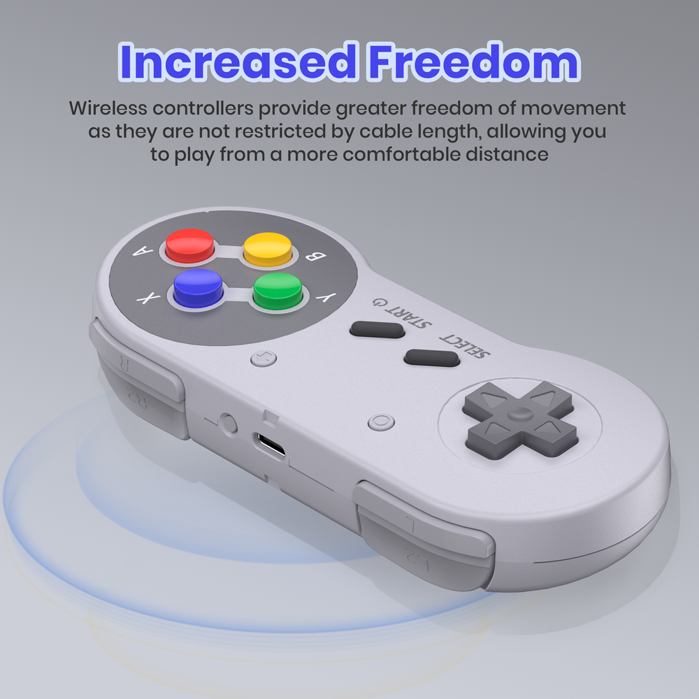 2.4 GHz Wireless SNES Switch Online Controller For Switch PC, Mac OS Steam Deck