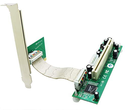 PCI-E Express 1X to PCI 32bits Adapter with 10CM Flex With white Molex power