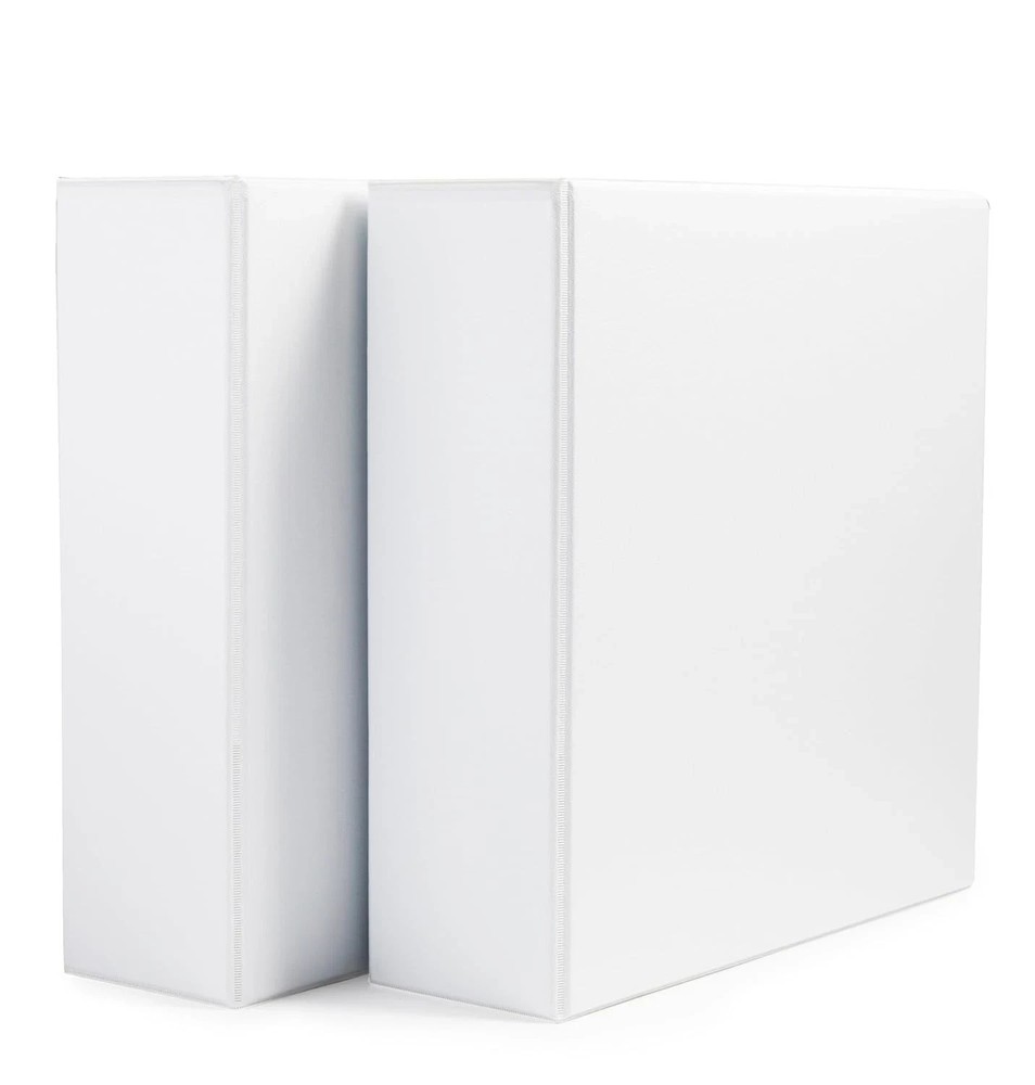 Amazon Basics 3 Ring Binders, 3 Inch, 2 Pack, D-Ring Organizer for School, Home