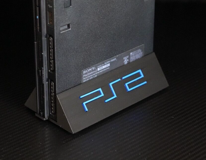 PlayStation 2 Slim vertical stand 3D Printed