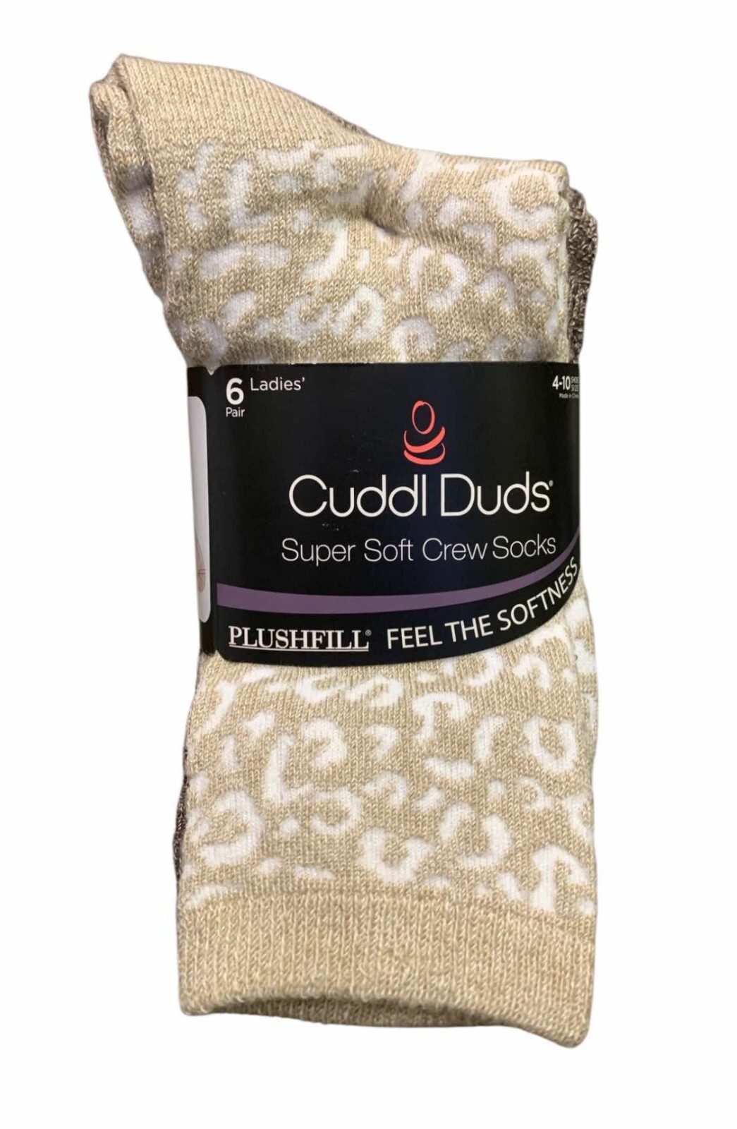 Cuddl Duds Women's Plushfill Super Soft Comfort Crew Socks, 6 Pair