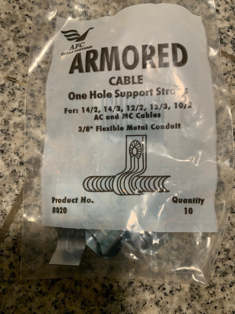 10PACK -  Armored Cable Support Straps