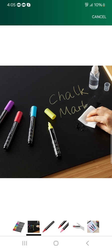 Bullet/Chisel Reversible Tip Chalk Markers, Bold Point, 8 Pack, Bright Colors