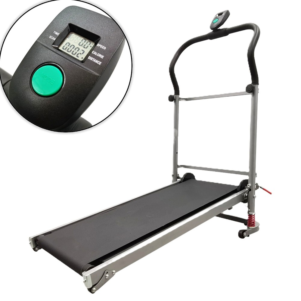 Foldable Mechanical Treadmill Walking Exercise Machine for Home Max Load 242.5LB