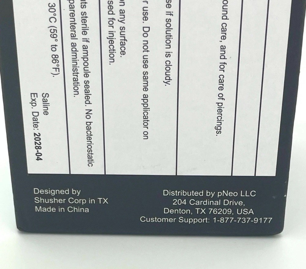 Shusher Care Saline Solution – 50 Ampoules Box - EXP: 04/2028