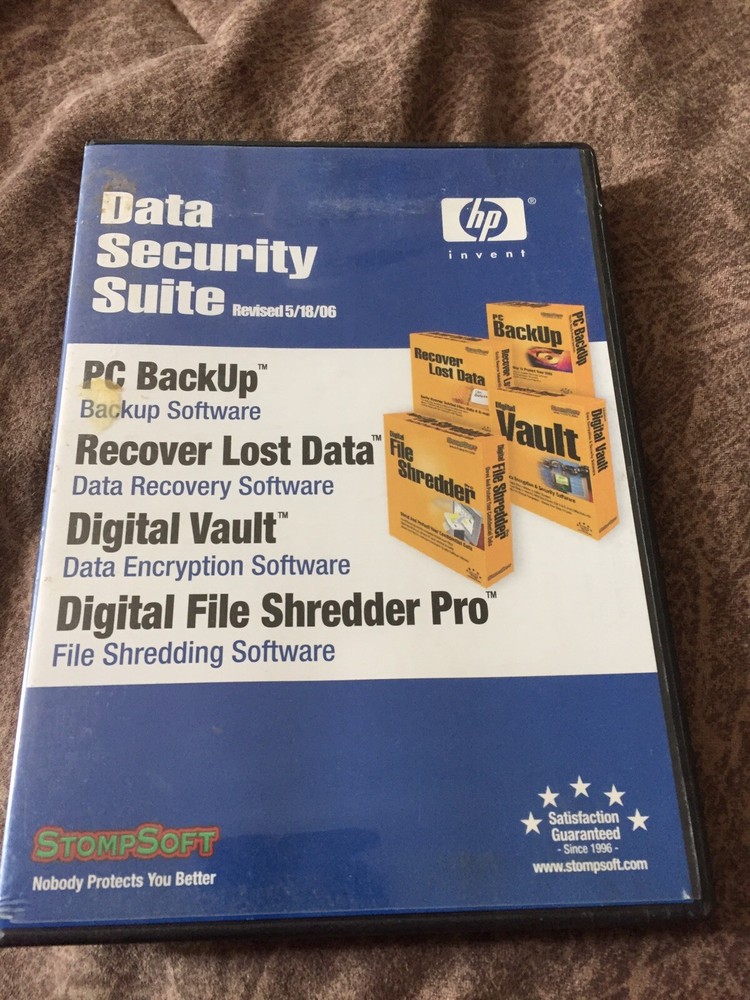 HP Data Security Suite Stompsoft Revised 5/18/06 CD-Rom