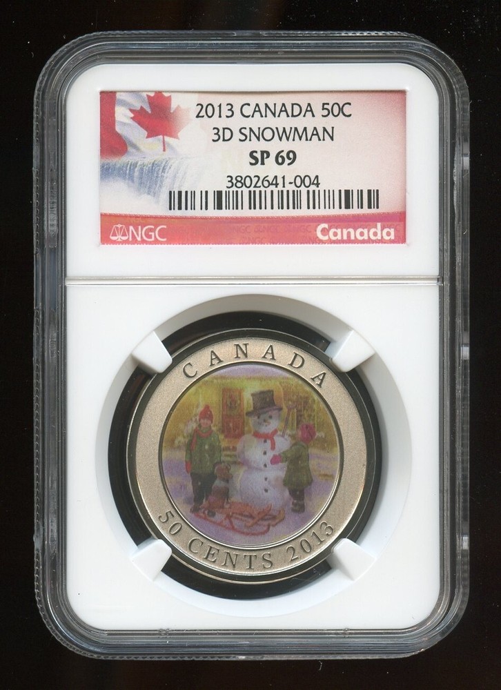 2013 Canada 50c "3D SNOWMAN"