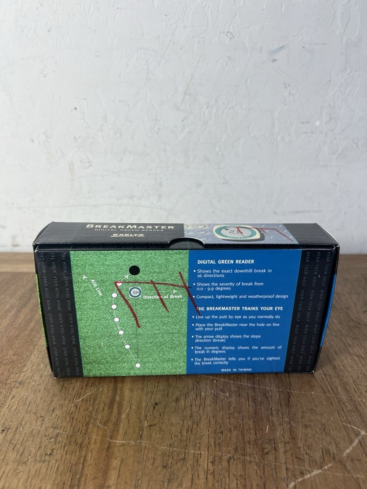 Golf Digital Green Reader BreakMaster LCD Display with Leather Carrying Case