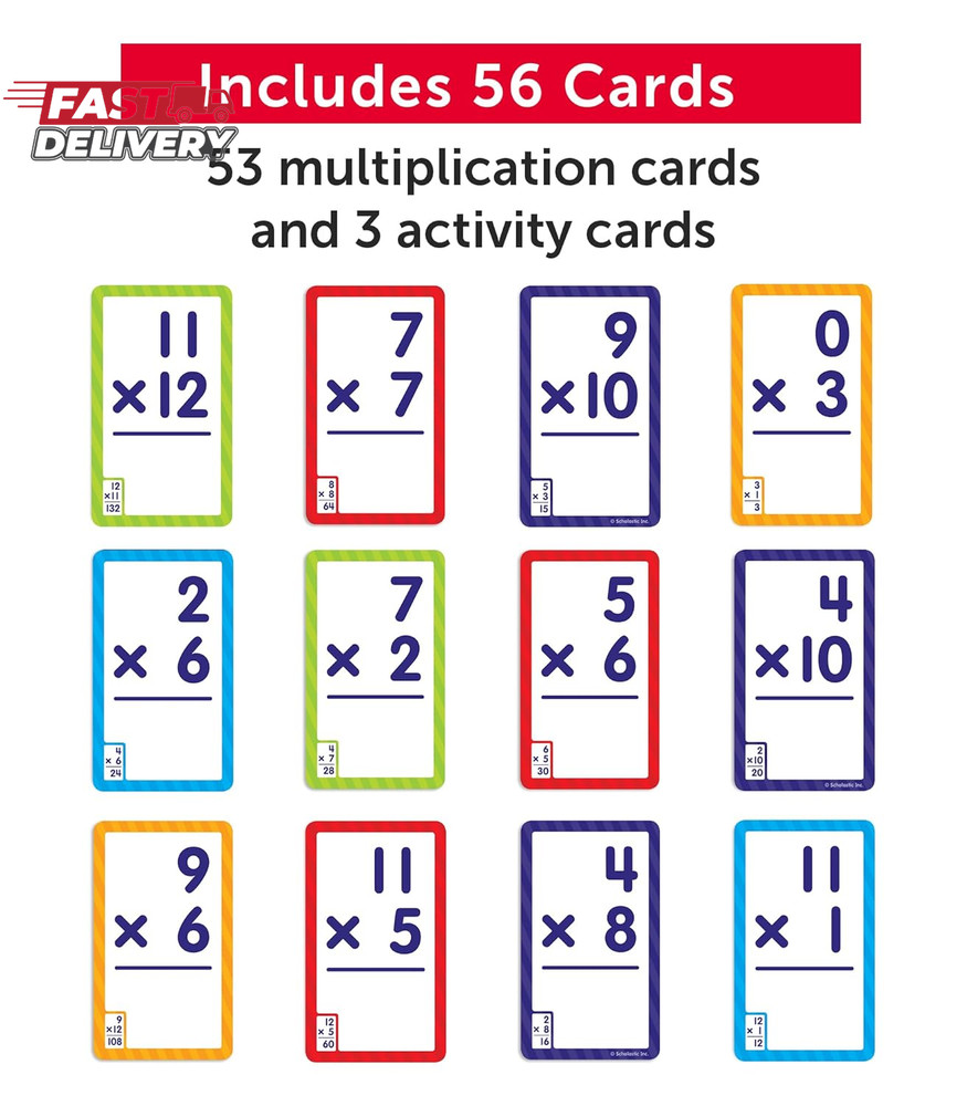 Scholastic Flash Cards: Multiplication 0 - 12