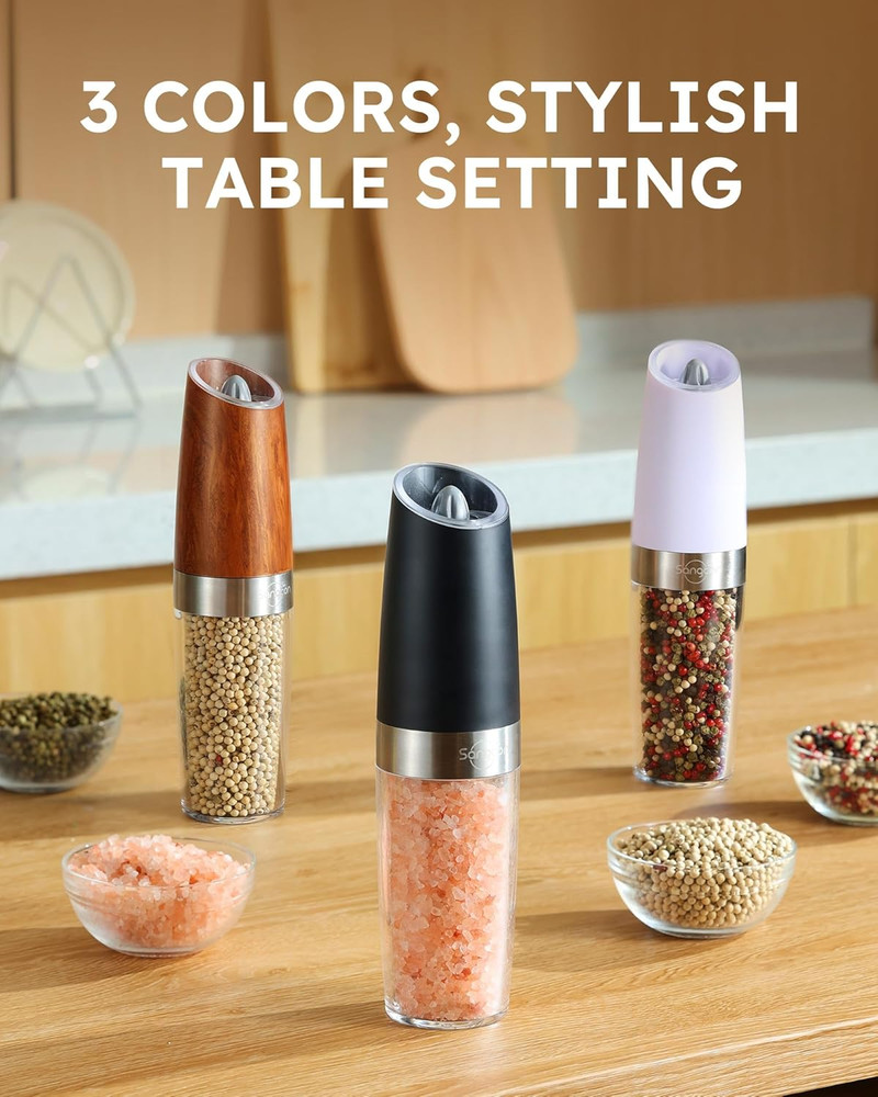 Gravity Electric Salt Pepper Grinder Set 9oz XL