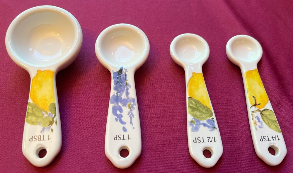 Lang Lemon Grove Earthenware Measuring Spoons Susan Winget
