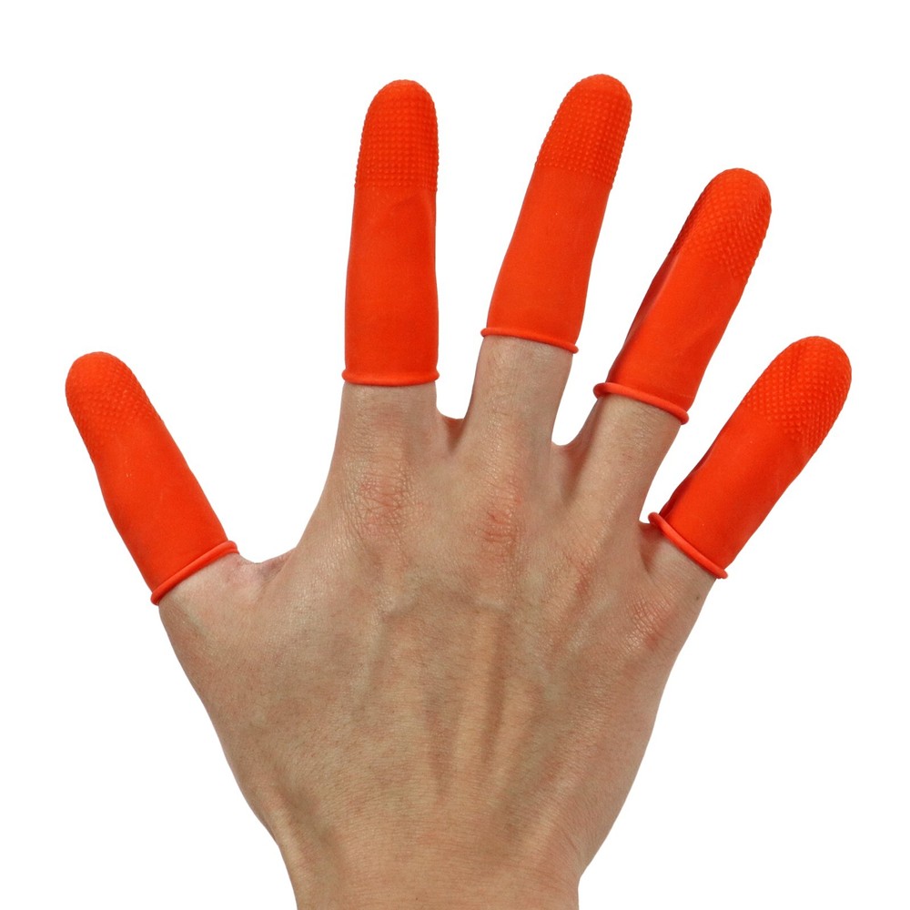 Disposable Latex Finger Cots 100pcs Anti-static Rubber Fingertips Protective
