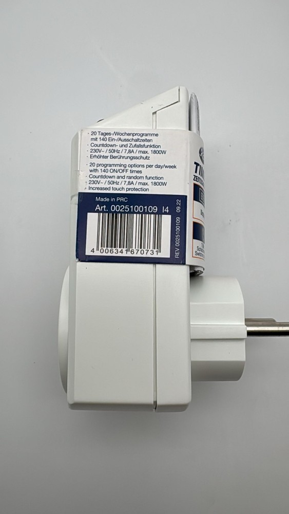 REV Ritter Timer Digital White Digital/Dati 0025100109 WS