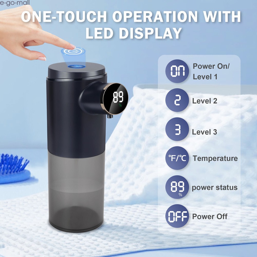Auto Touchless Liquid /Foam Soap Dispenser w/3 Gear Volume Setting Smart Sensor