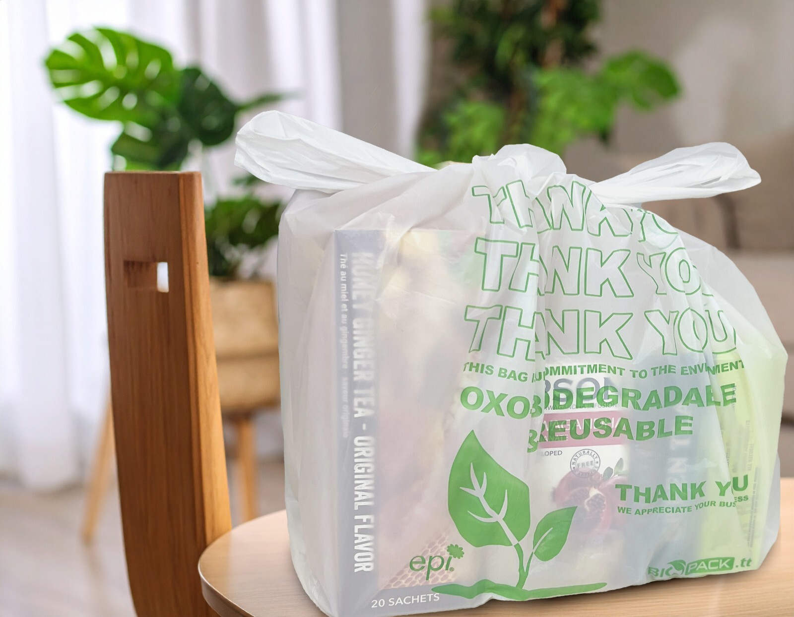 PLASTIC T SHIRT THANK YOU BAGS 22x 6.5 x 11.5 BIODEGRADABLE LOWEST PRICE