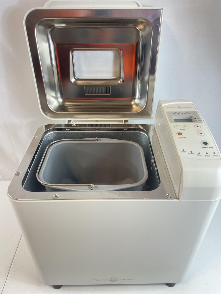 Williams Sonoma Bread Machine WS0797 2lb 1.5lb Programmable Maker White With Pan