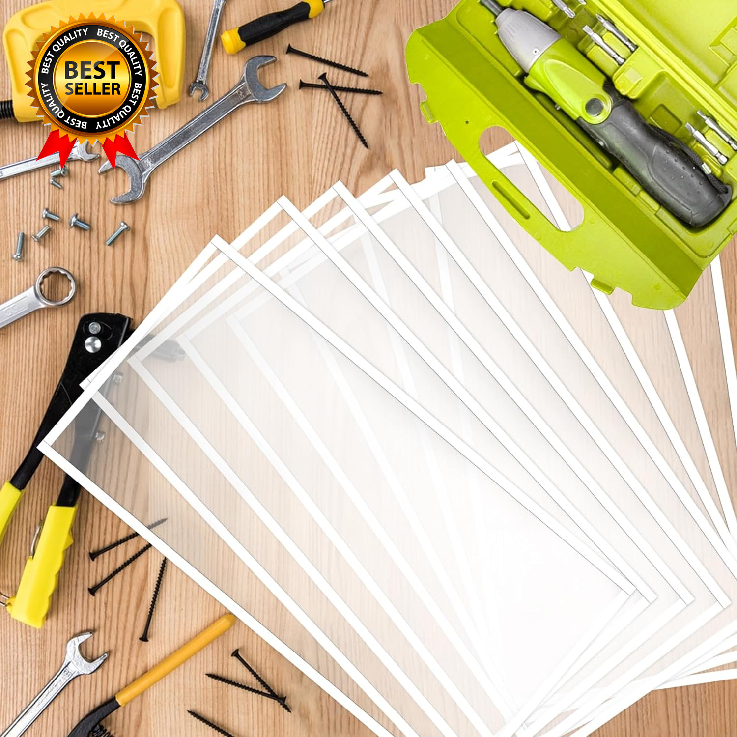 12 Pack Abrasive Blasting Cabinet Lens Cover Clear Polyester Film Sandblast