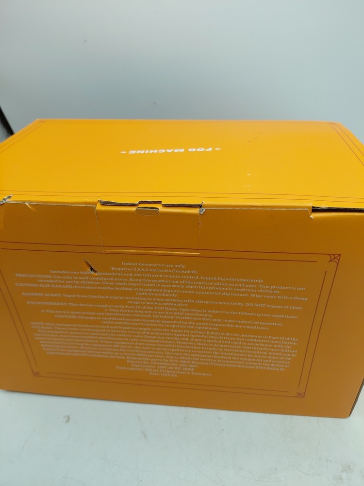 Hyde And EEK Fog Machine Indoor Use Only