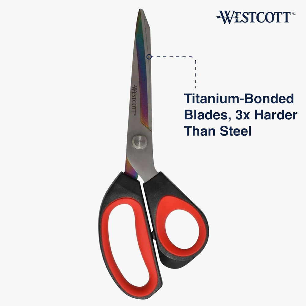 Premium Tailor 9.5" Scissors, Red/Black