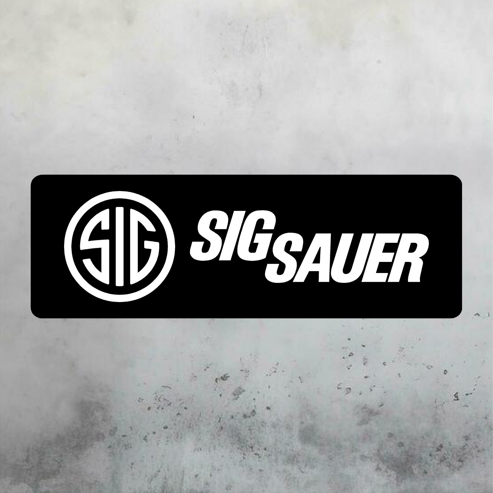 SIG SAUER 12in x 36in Aluminum Sign - Mancave Gun Room Firearms Wall Art