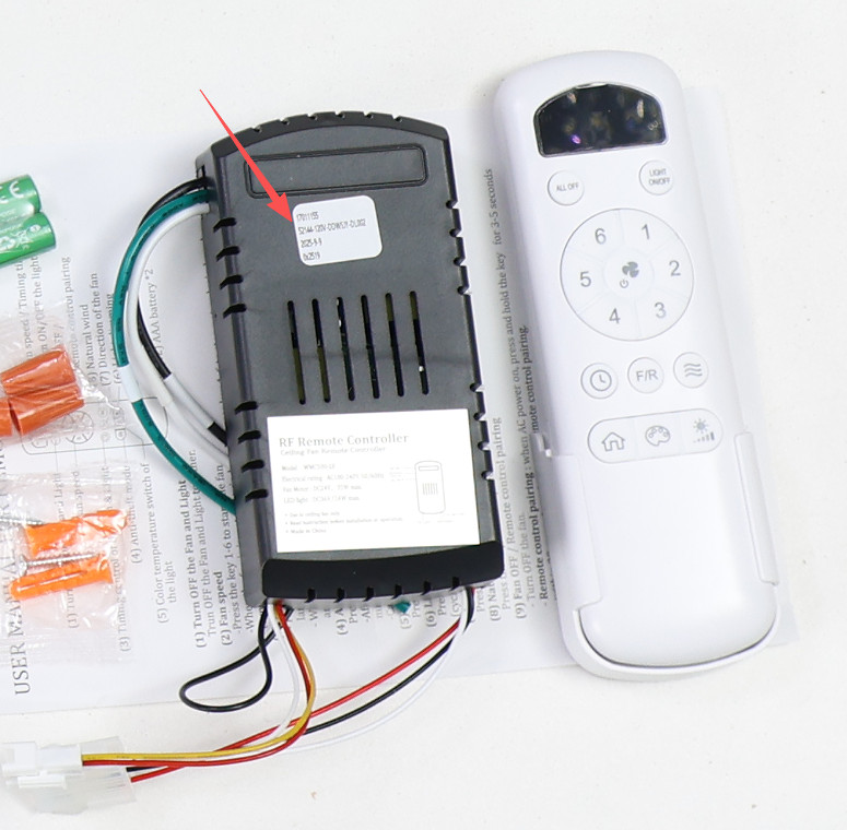 LED Ceiling Fan Remote Controller & Reciever fr Sofucor 5247/52144 52K076 52K077
