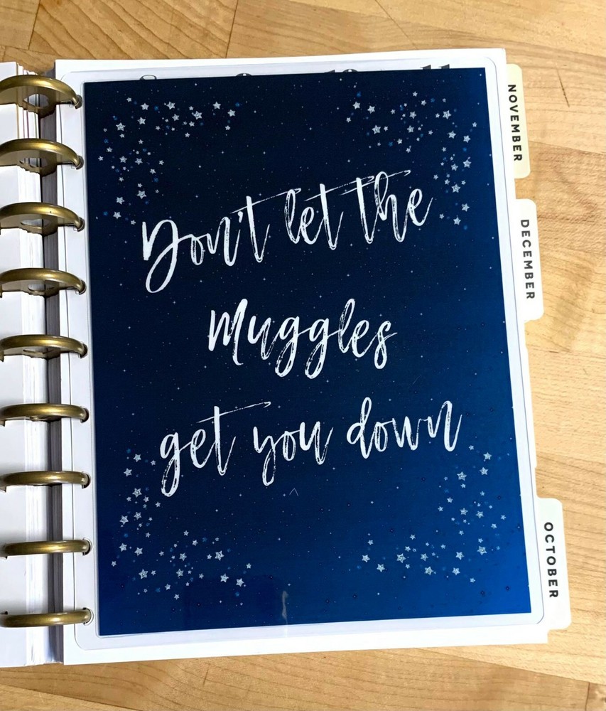 Muggles Two Sided Dashboard for use w/ Happy Planner