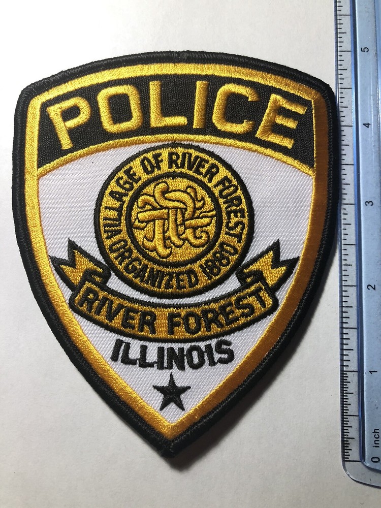 River Forest Illinois Police Patch ~ White