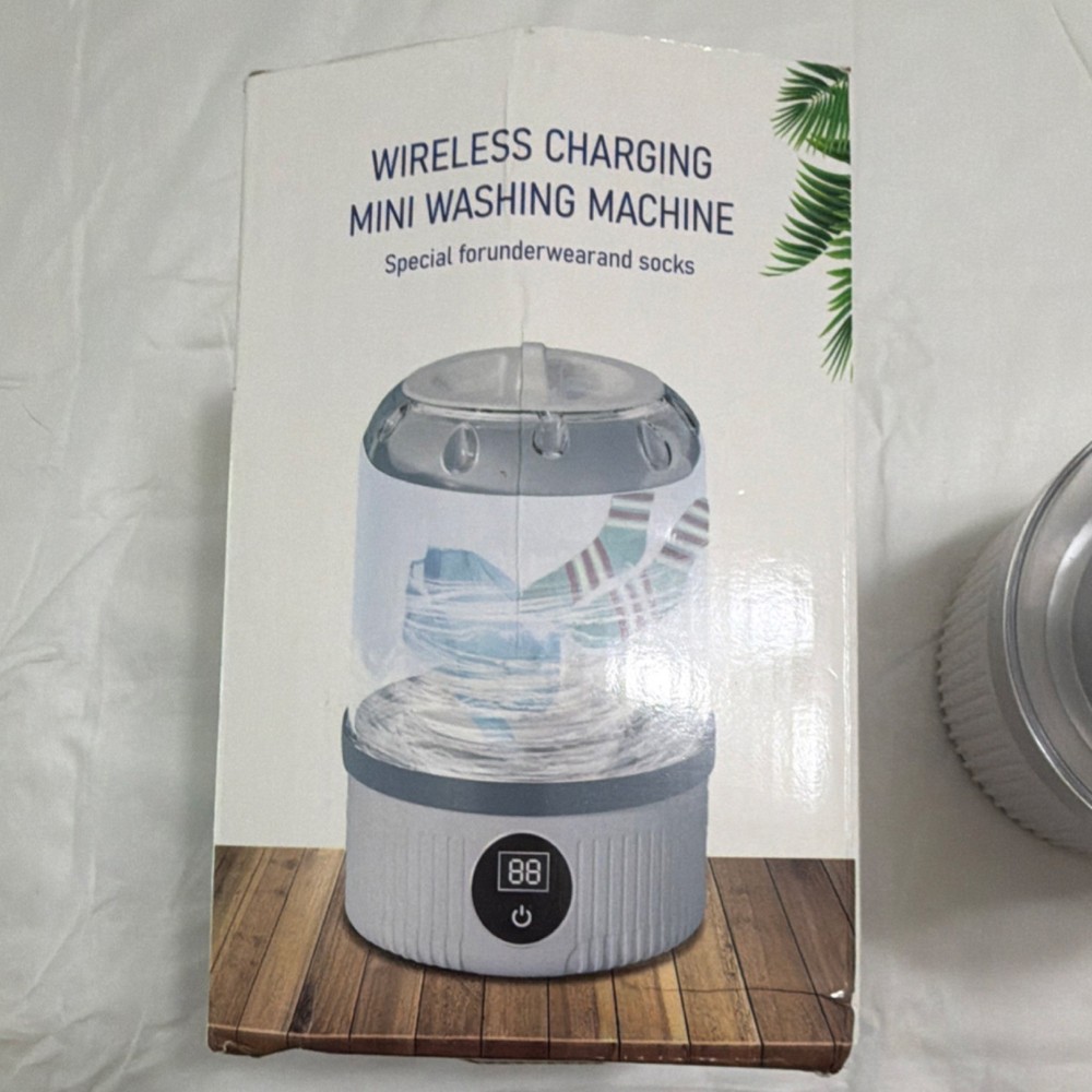 MC-116 Mini Washing Machine, Wireless Charging, Digital Display, Antibacterial,…
