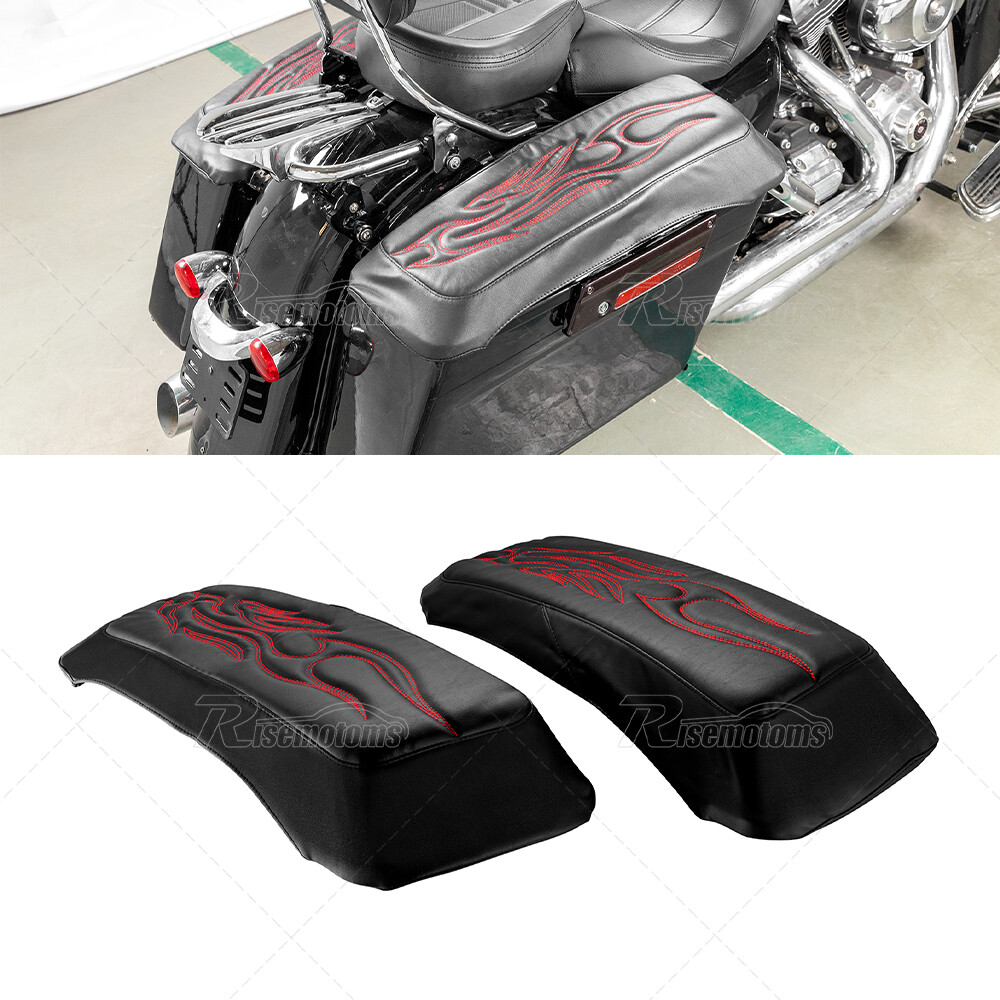 Hard Saddle Bag Lid Covers For Harley Touring Electra Glide Road Glide 1993-2013