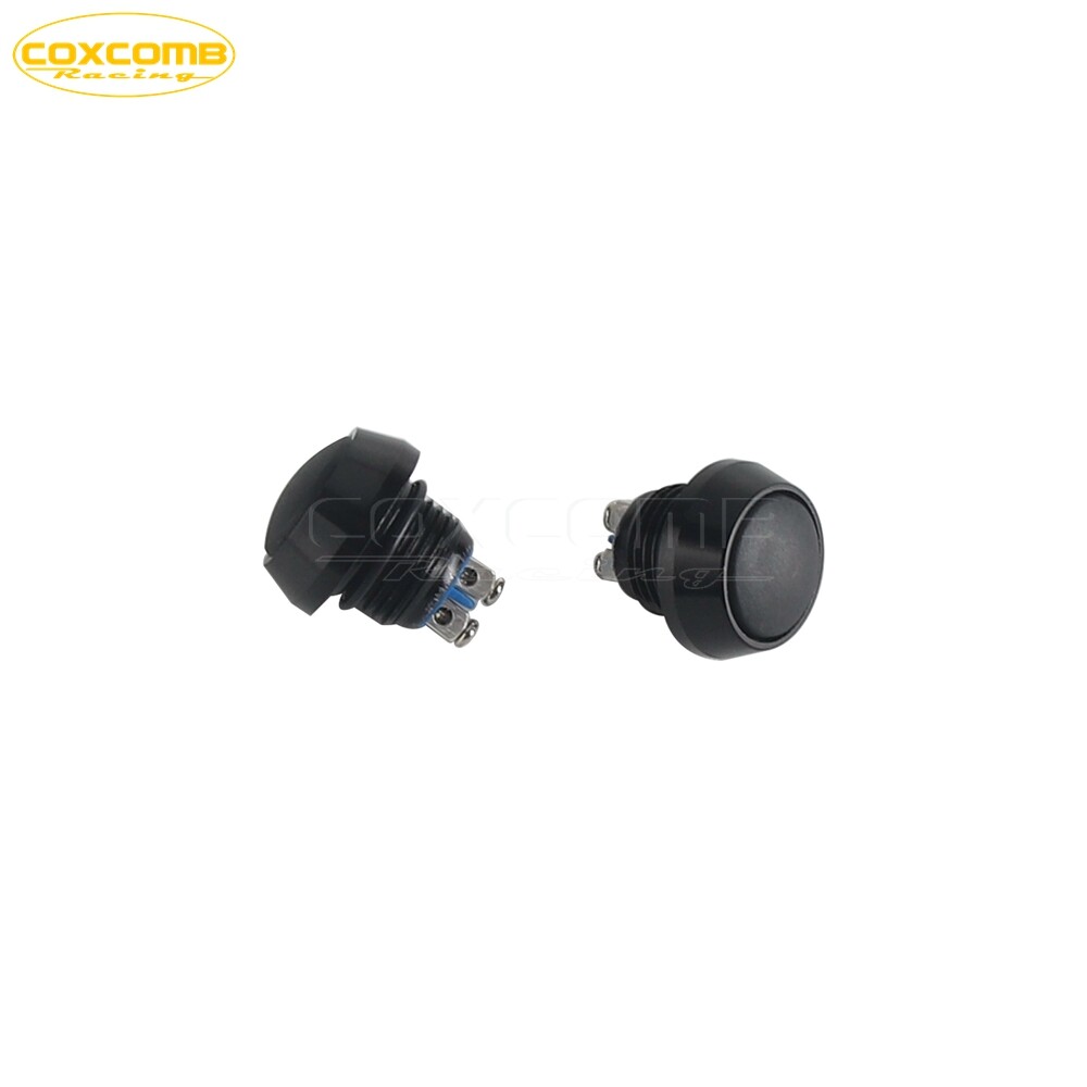 2Pc Black Momentary Latching Switch Push Button For Harley V-ROD Street Bob FXDB
