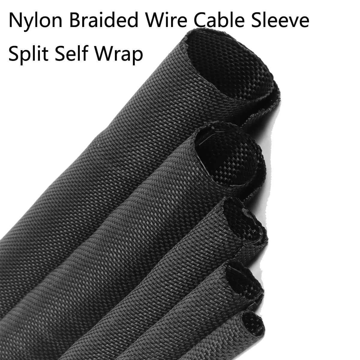 Split Wire Loom Tubing Sleeve Braided Mesh Wiring Harness Wrap Cable Sheath Lot