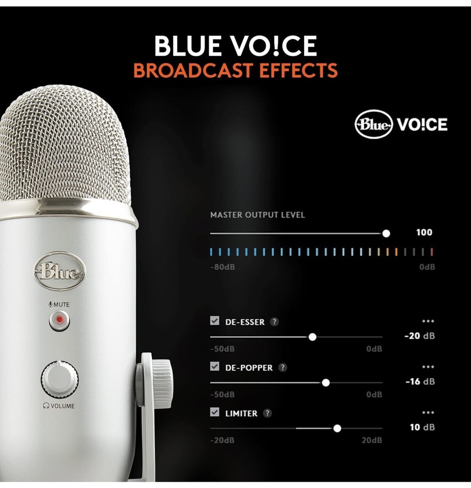 Logitech for Creators Blue Yeti Premium USB Microphone*open Box