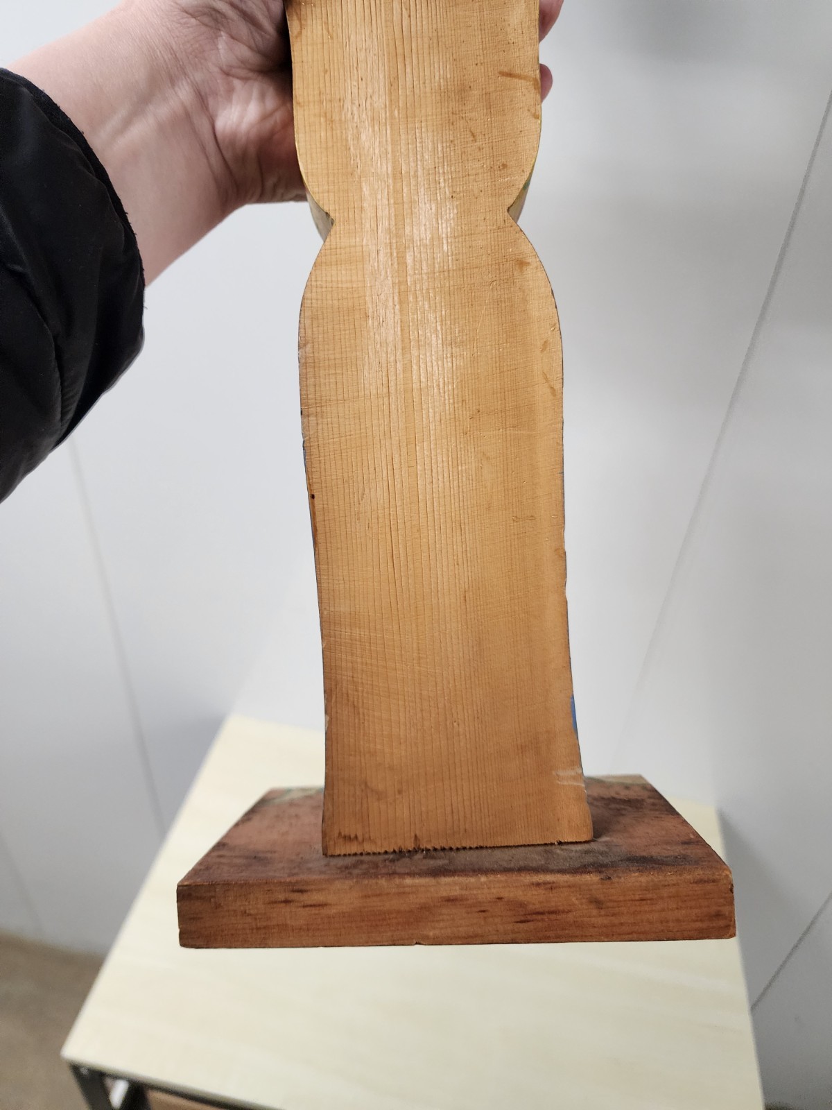 Large Vintage Carved Totem Pole 25" Tall Chippewa Native American Indian