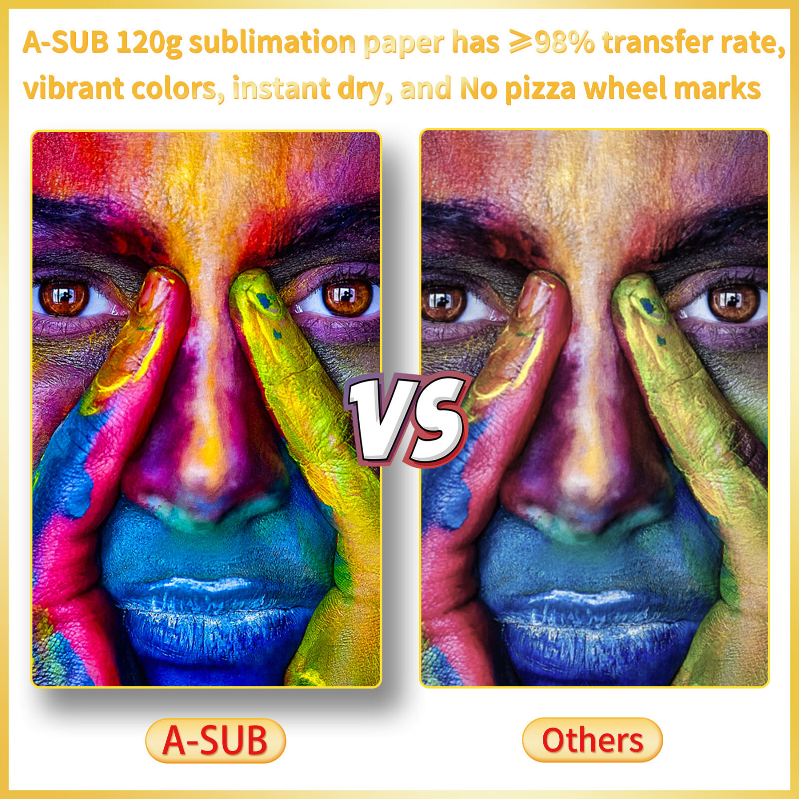 A-SUB 120g Sublimation Paper 8.5x14 50 Sheets Sample Pack Inkjet Heat Transfer