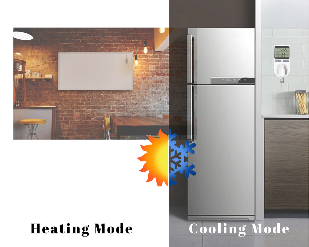 Digital Thermostat Outlet Plug Temperature Controller Heating Cooling with Probe