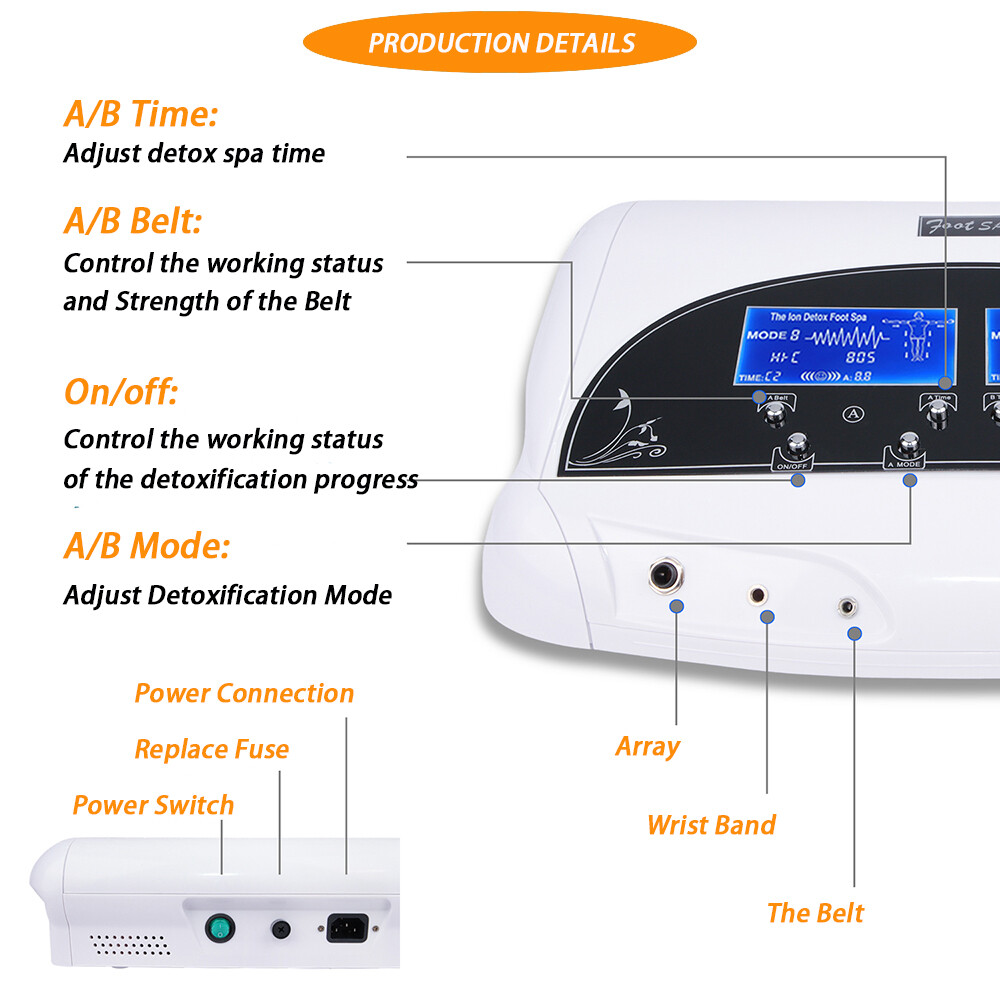 Ionic Foot Spa Bath Detox Machine Ion Metal Detox Cleanse System for Home Beauty