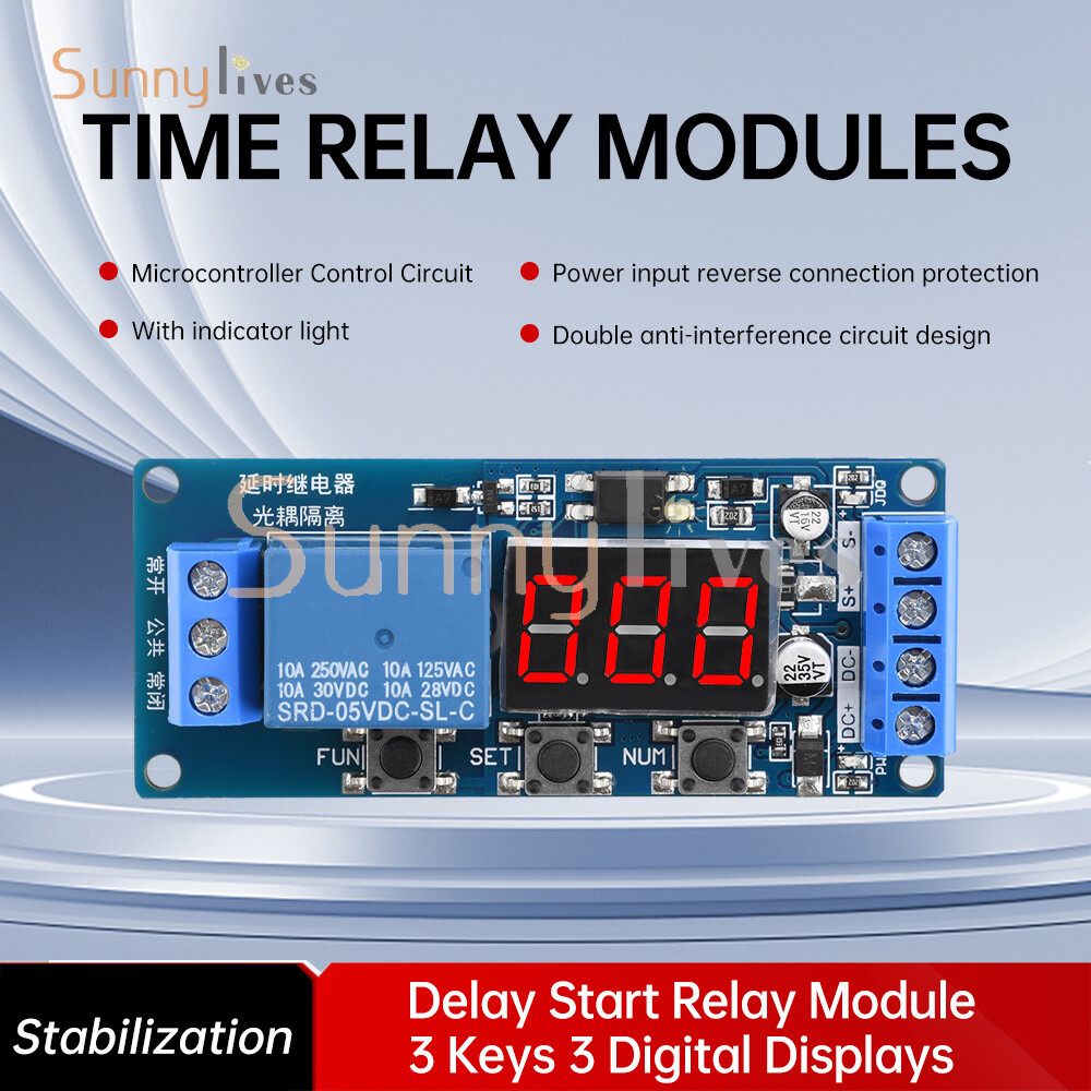 DC 3V 5V 12V 24V Digital LED Timer Delay Relay Start Switch Time Relay Module
