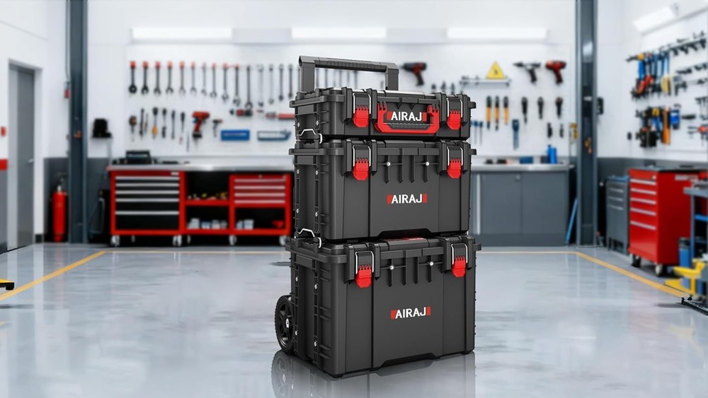 Heavy Duty Modular Stackable Tool Box Organizer Rolling Tool Box Waterproof US