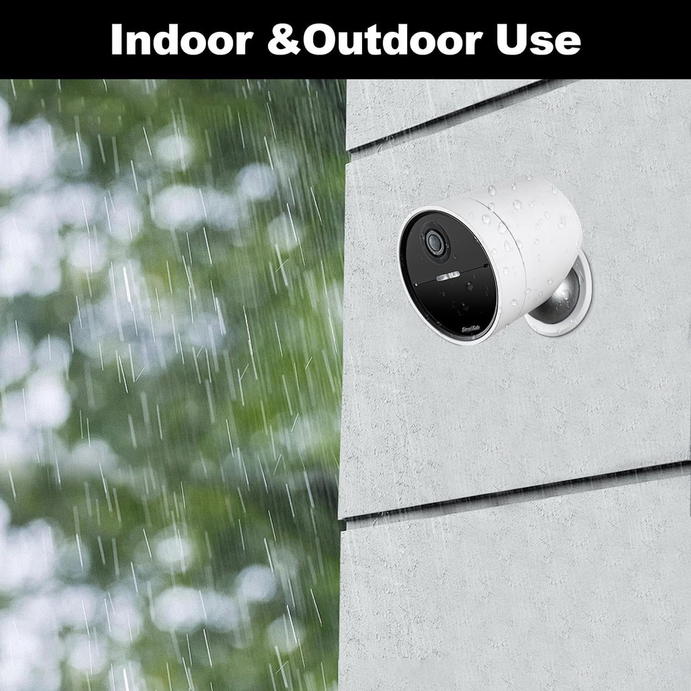 2 Pack Metal Wall Mount Compatible with Simplisafe Wireless Outdoor Security Ca