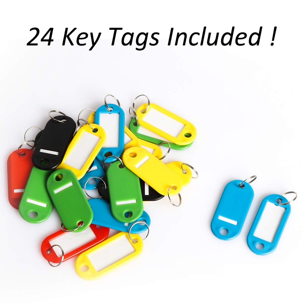 Parrency Key Cabinet Wall Mount,Locking Organizer, Medium, Black