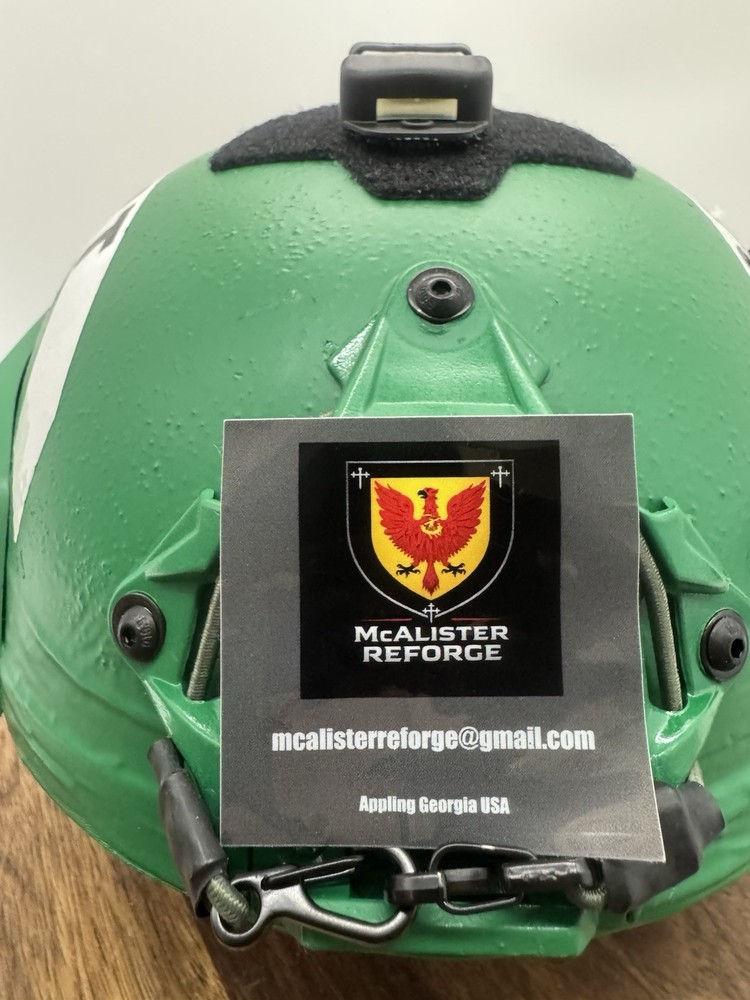 Custom Modified Helmet 3A C.E.R.T. Team. American Made Size Medium/Large Green