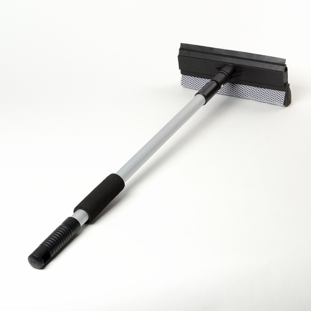 22 - 32" inch Extendable Rubber Window Cleaning Squeegee & Sponge for Windshield