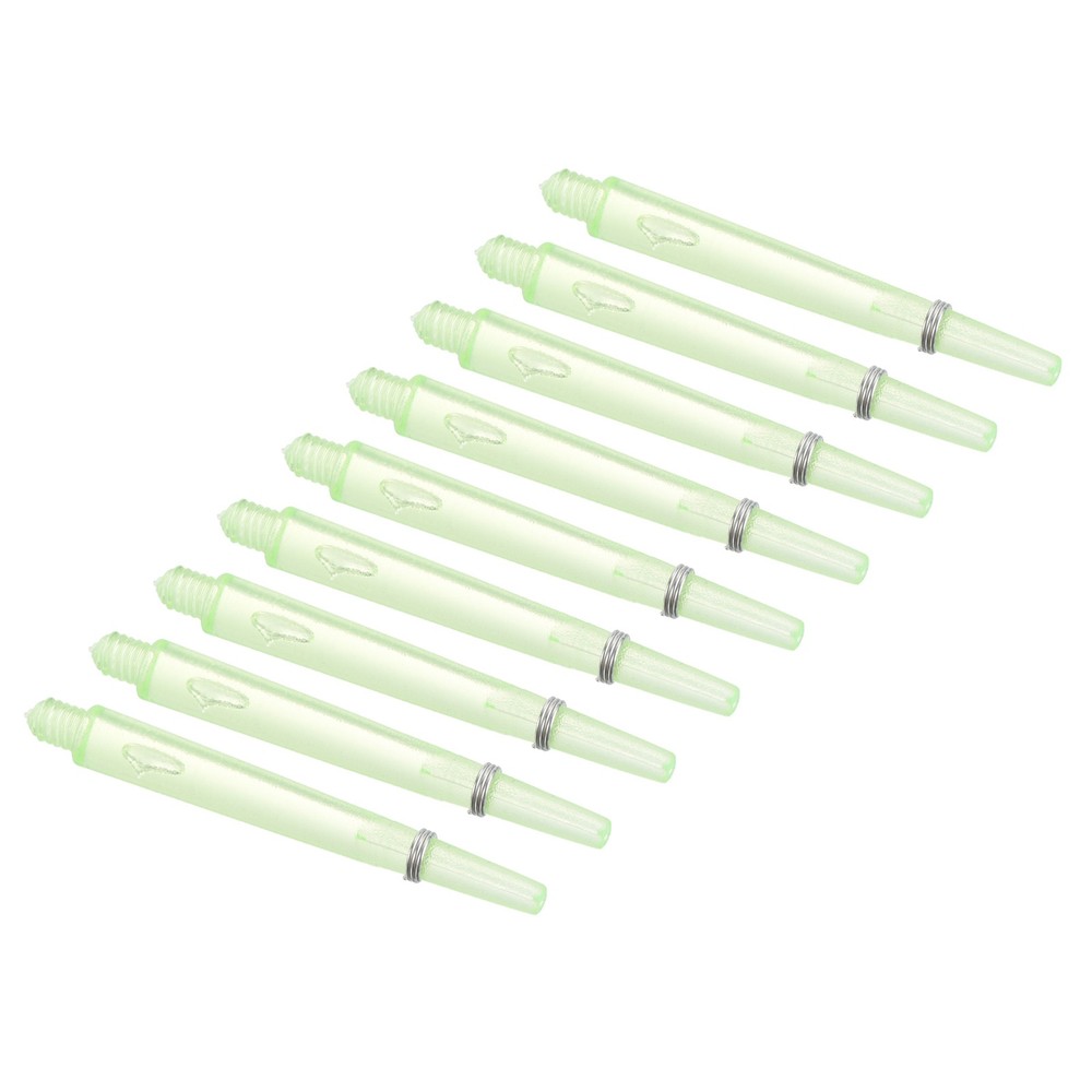 45mm Dart Shafts, Medium 2BA Thread Plastic Dart Stems - 9 Pack (Green)