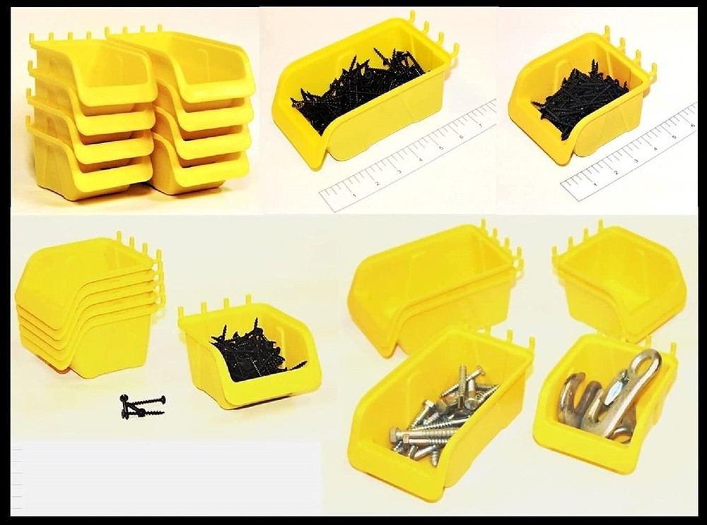 WallPeg 36 Pegboard Bins Part Bin Kit Hooks to Peg Board Panels Workbench