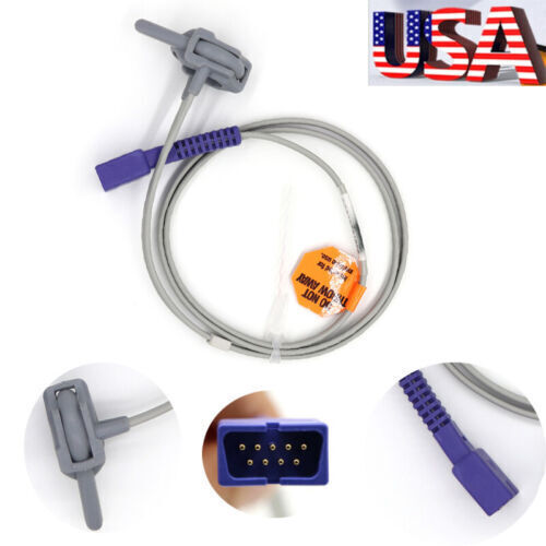 Compatible with Oximax SpO2 Sensor Connect Cable, with 9 Pins Connector