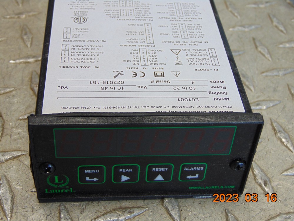 LAUREL ELECTRONICS L61001 DIGITAL PANEL METER w REMOTE DISPLAY & ENCLOSURE
